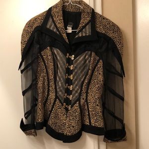 Holiday Evening Jacket with Black long ankle Skirt